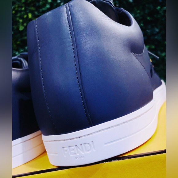 FENDI Butterfly Multicolor Bag Bugs Low-Top Storm Leather Sneakers UK12 US13 NEW - Picture 10 of 16